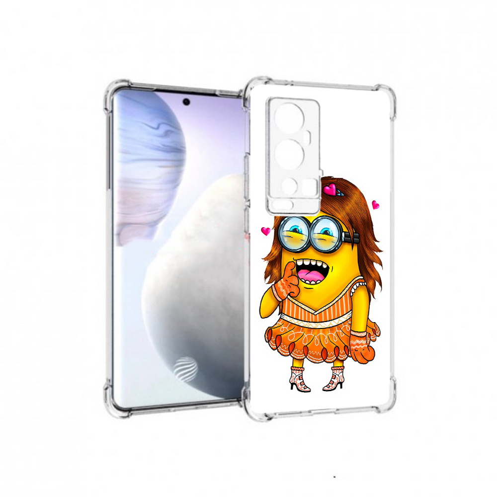 

Чехол MyPads Tocco для Vivo X60 Pro Plus Миньон девочка, Прозрачный, Tocco