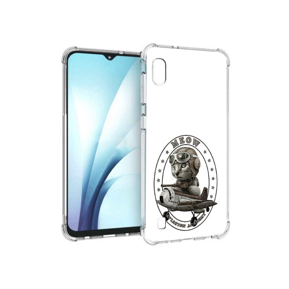 

Чехол MyPads Tocco для Samsung Galaxy A10 кот в самолете (PT147645.531.395), Прозрачный, Tocco