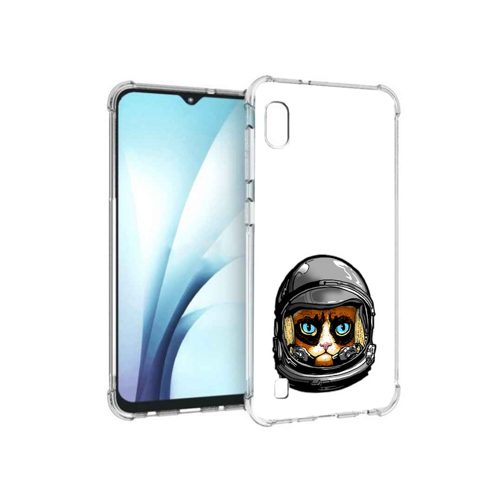 

Чехол MyPads Tocco для Samsung Galaxy A10 кот космонавт (PT147645.531.400), Прозрачный, Tocco