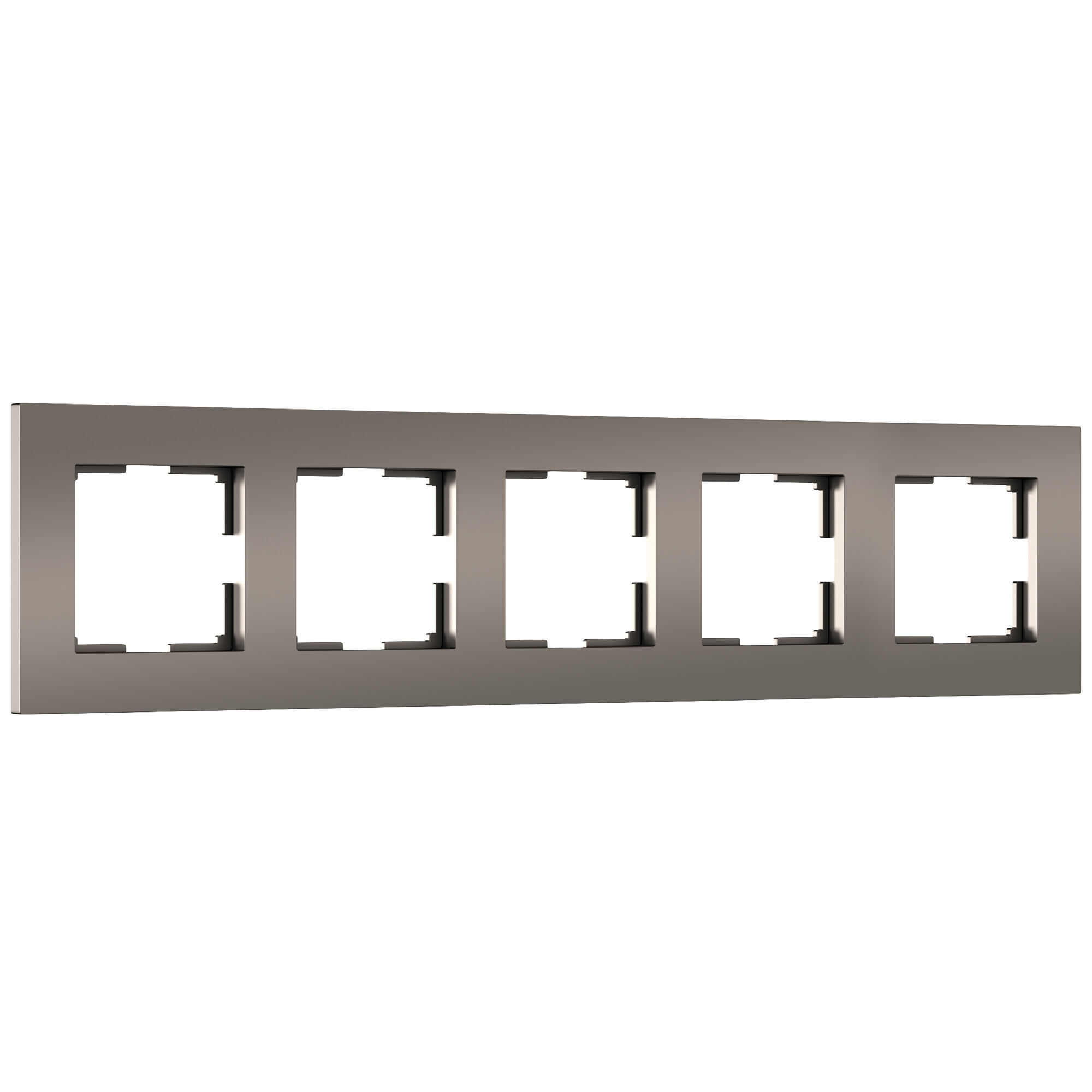 

Рамка для розеток и выключателей на 5 постов Werkel Slab W0052963 бронза софт, Серый, Slab
