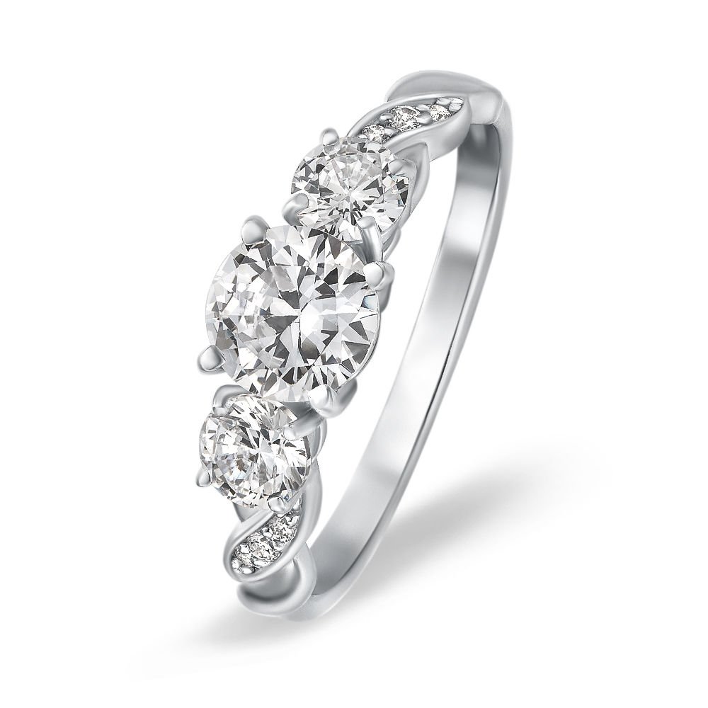 

Кольцо из серебра р. , 585Gold 701001053, фианит\фианит, 701001053