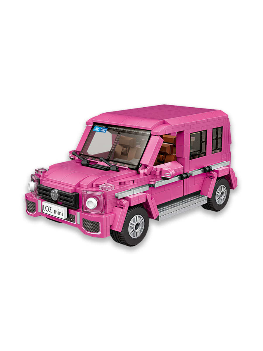 фото Конструктор loz mini розовый внедорожник 652 детали № 1129 pink suv car model