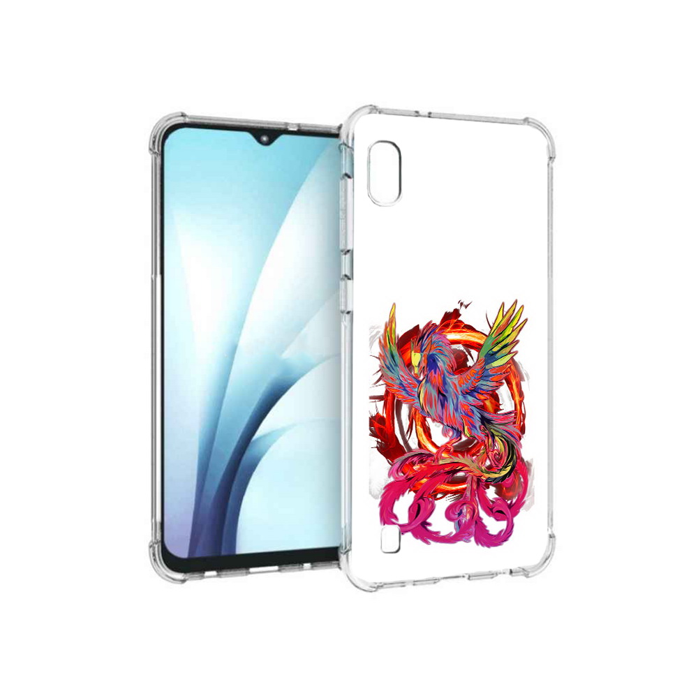 

Чехол MyPads Tocco для Samsung Galaxy A10 красочный феникс (PT147645.531.414), Прозрачный, Tocco