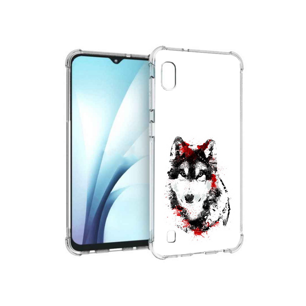

Чехол MyPads Tocco для Samsung Galaxy A10 кровавый волк (PT147645.531.416), Прозрачный, Tocco