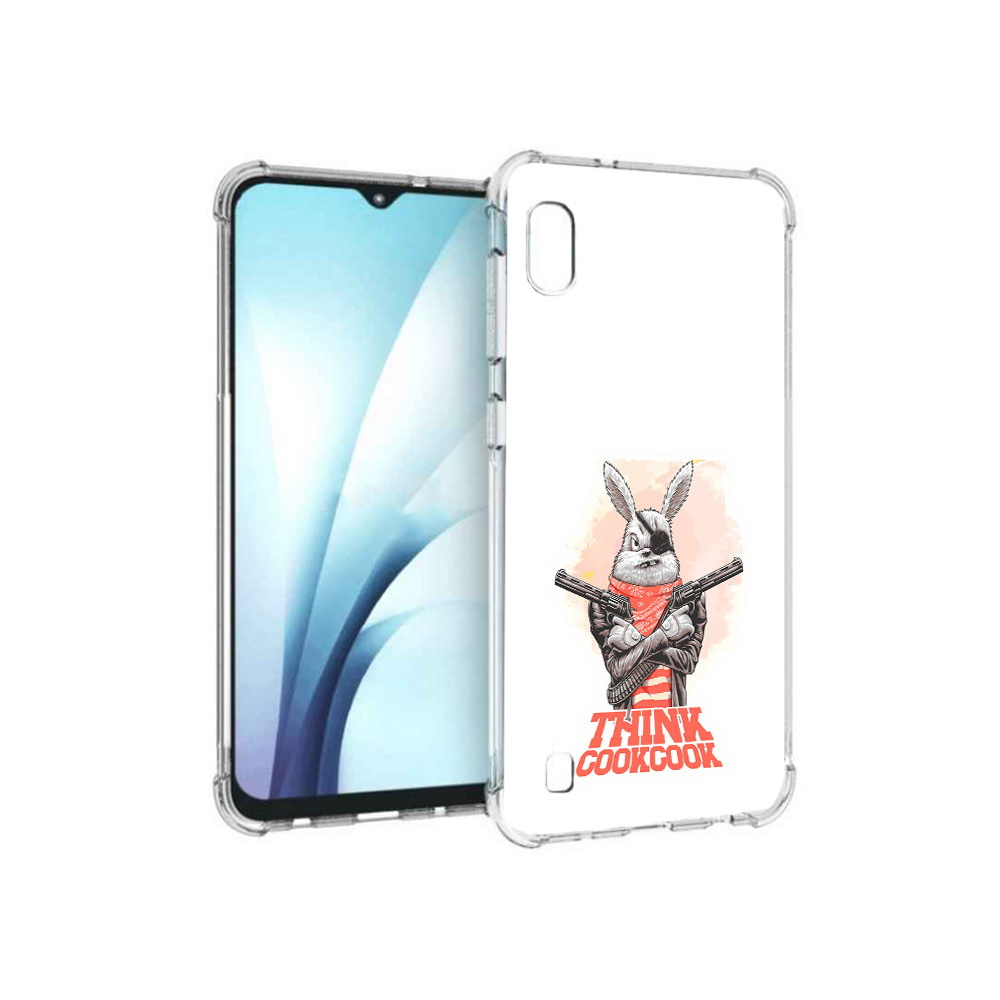 

Чехол MyPads Tocco для Samsung Galaxy A10 кролик пират (PT147645.531.419), Прозрачный, Tocco