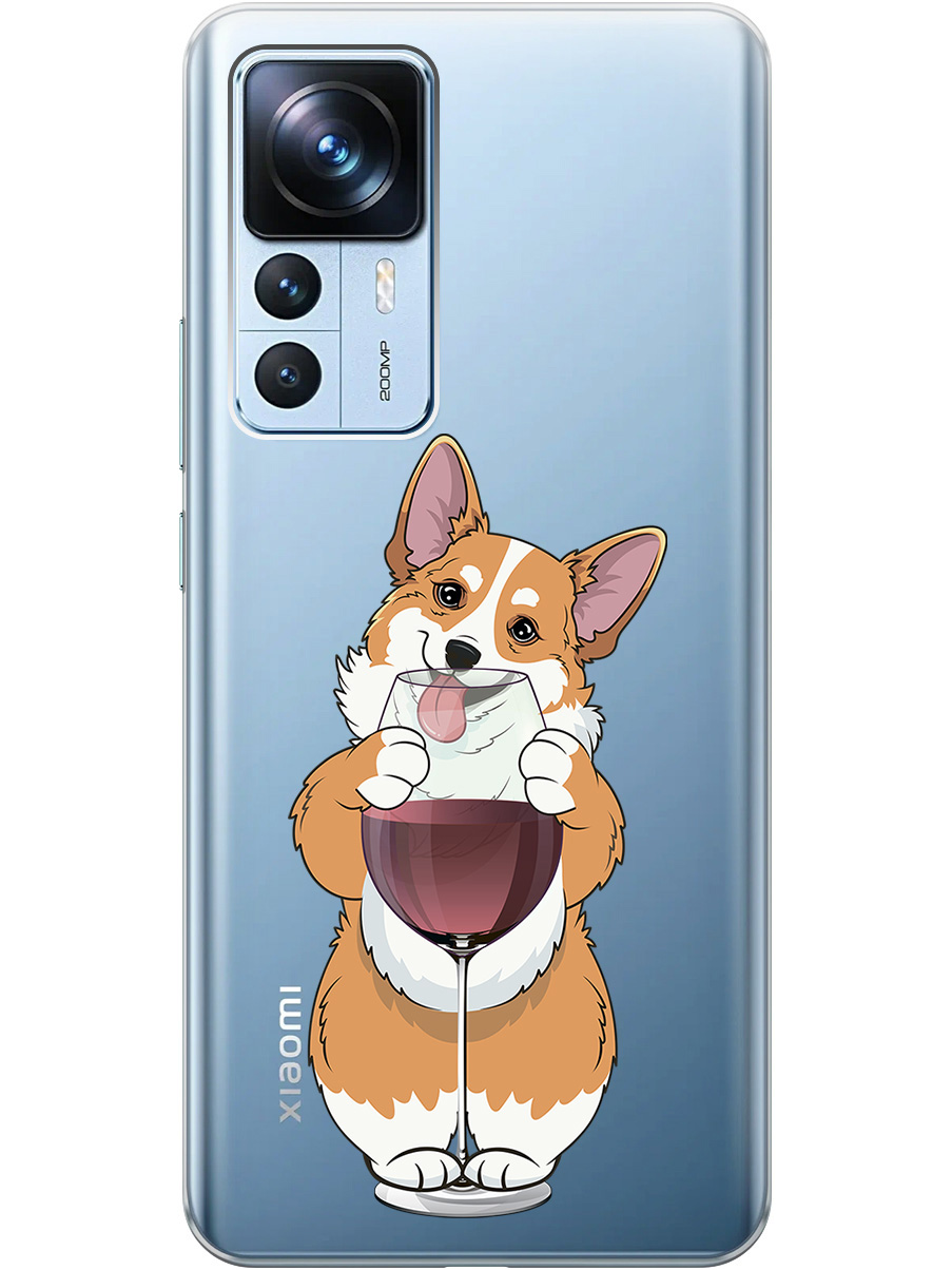 

Силиконовый чехол на Xiaomi 12T / 12T Pro с принтом "Корги и бокал" прозрачный, Прозрачный;белый;бордовый, 762091961