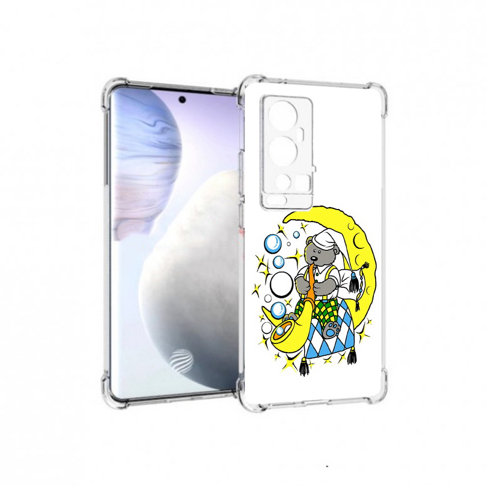 

Чехол MyPads Tocco для Vivo X60 Pro Plus Сырная луна, Прозрачный, Tocco