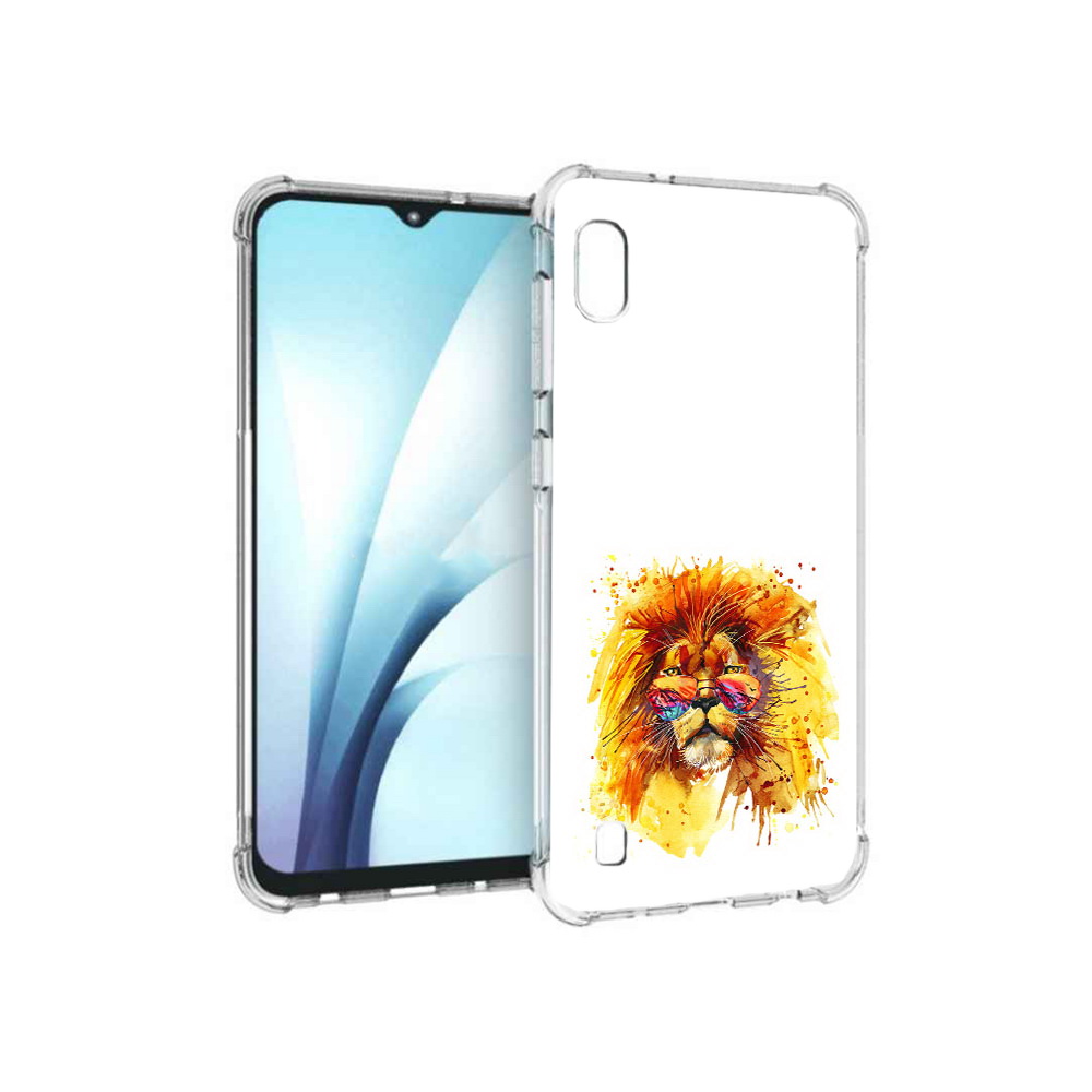 

Чехол MyPads Tocco для Samsung Galaxy A10 лев в очках (PT147645.531.436), Прозрачный, Tocco