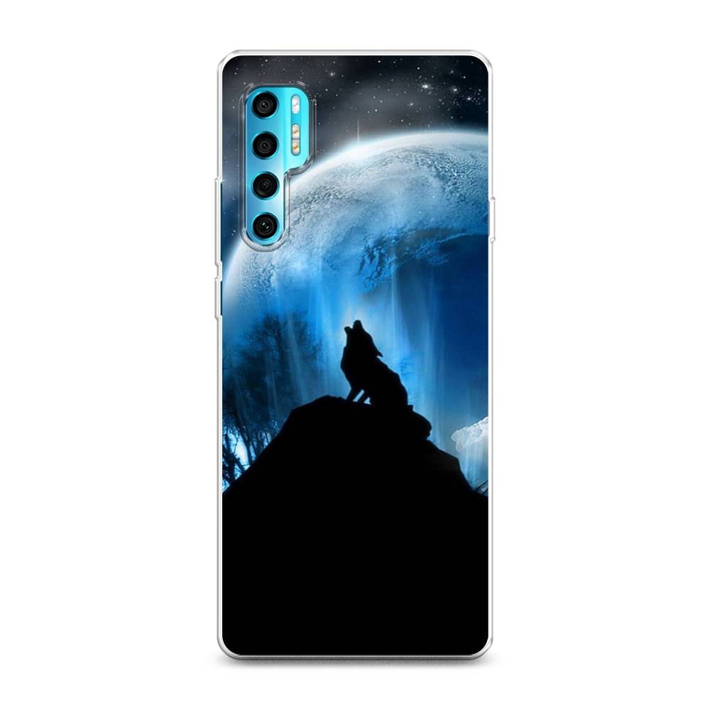 

Чехол на TCL 20 Pro 5G "Волк 2", Синий;черный;белый, 290850-1