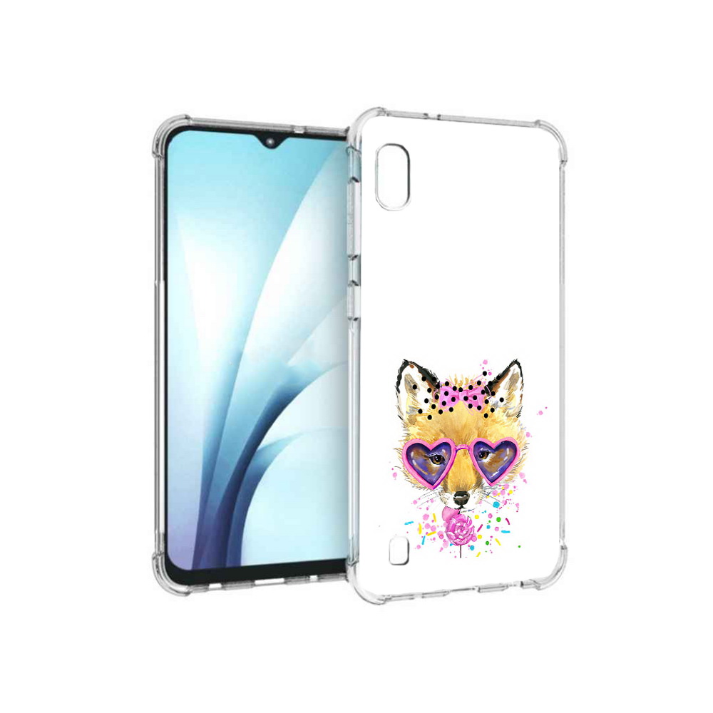 

Чехол MyPads Tocco для Samsung Galaxy A10 лисенок с бантиком (PT147645.531.441), Прозрачный, Tocco