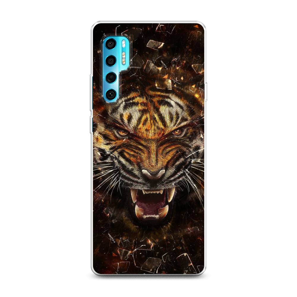 

Чехол на TCL 20 Pro 5G "Тигр осколки", Оранжевый;серый;черный, 290850-1