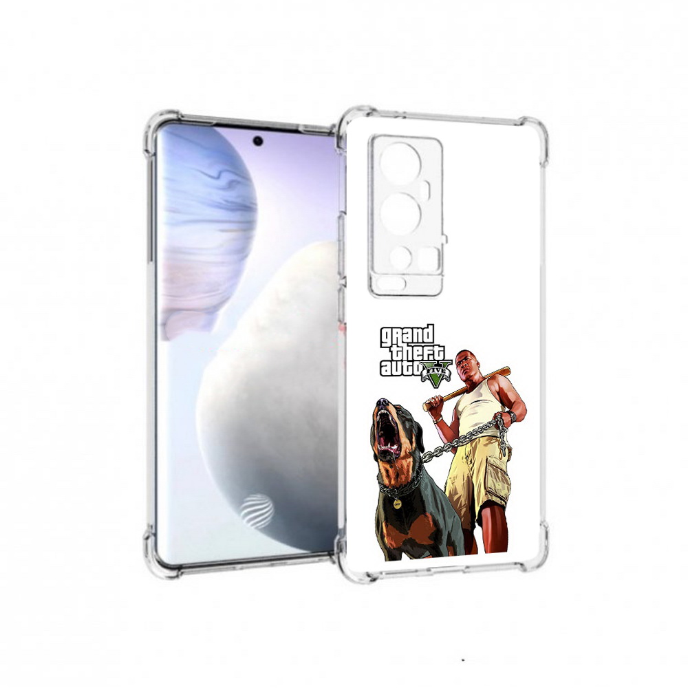 

Чехол MyPads Tocco для Vivo X60 Pro Plus GTA грозная собака, Прозрачный, Tocco