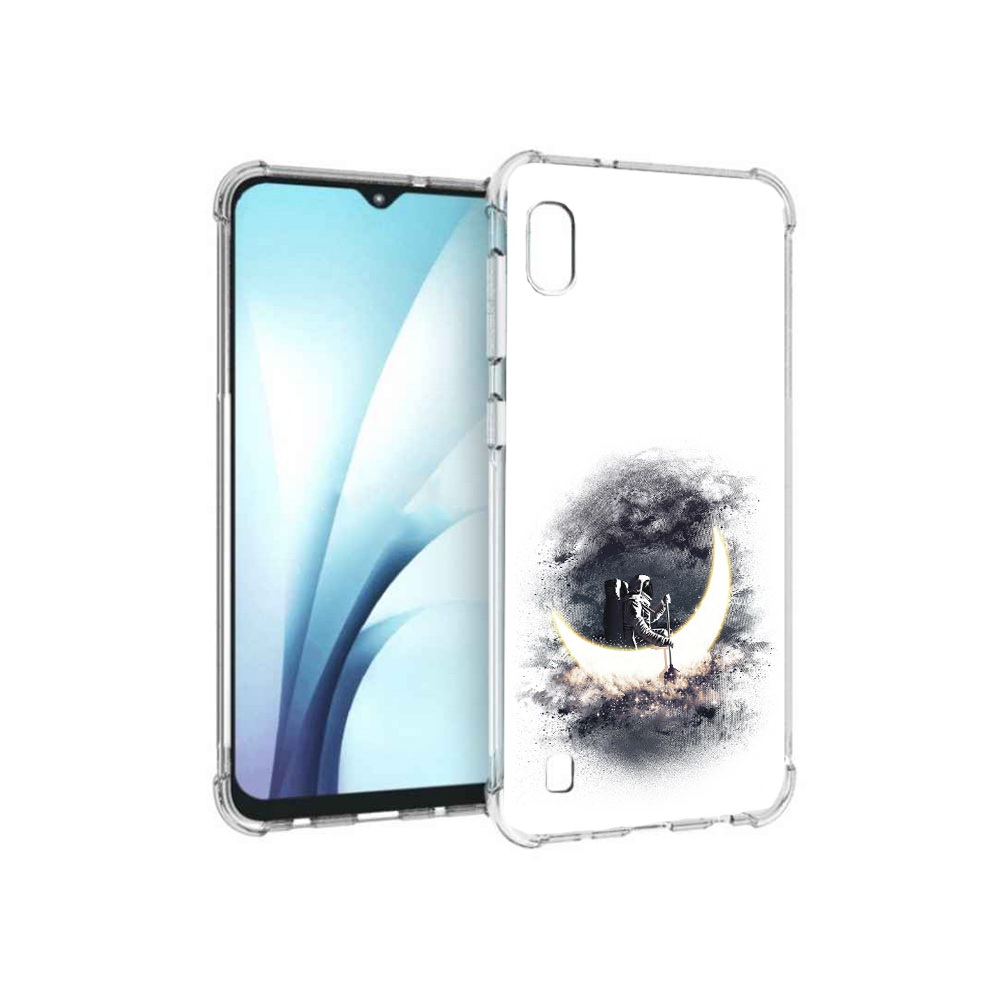 

Чехол MyPads Tocco для Samsung Galaxy A10 лунный путешественник (PT147645.531.448), Прозрачный, Tocco