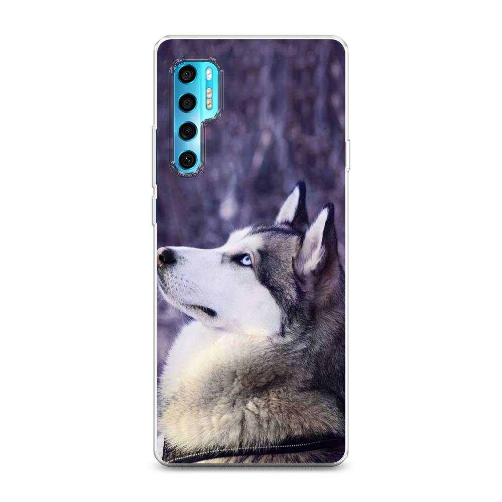 

Чехол на TCL 20 Pro 5G "Хаски 1", Фиолетовый;белый, 290850-1