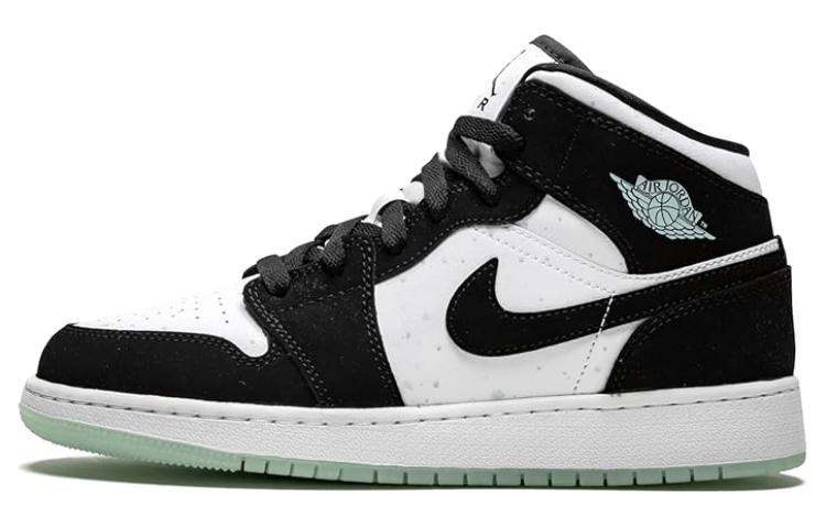 

Кеды унисекс Jordan Air Jordan 1 Mid SE GS хаки 38.5 EU, Air Jordan 1 Mid SE GS