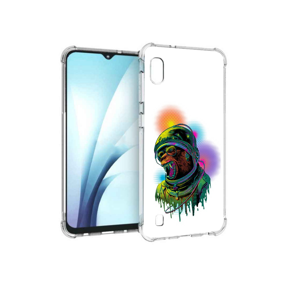 

Чехол MyPads Tocco для Samsung Galaxy A10 медведь космонавт (PT147645.531.466), Прозрачный, Tocco