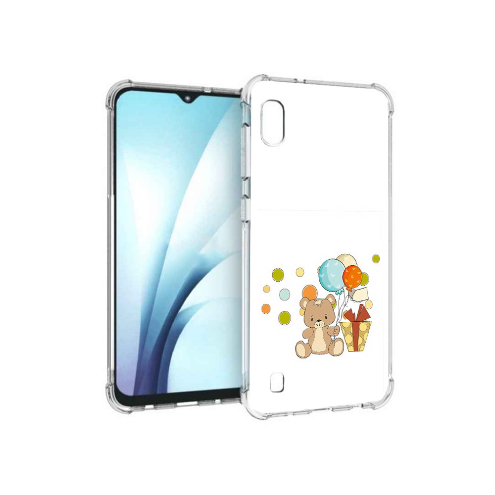 

Чехол MyPads Tocco для Samsung Galaxy A10 медвеженок с подарком (PT147645.531.470), Прозрачный, Tocco