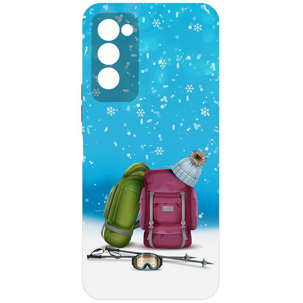 фото Чехол-накладка krutoff софт кейс зимний отпуск для tecno camon 18 черный