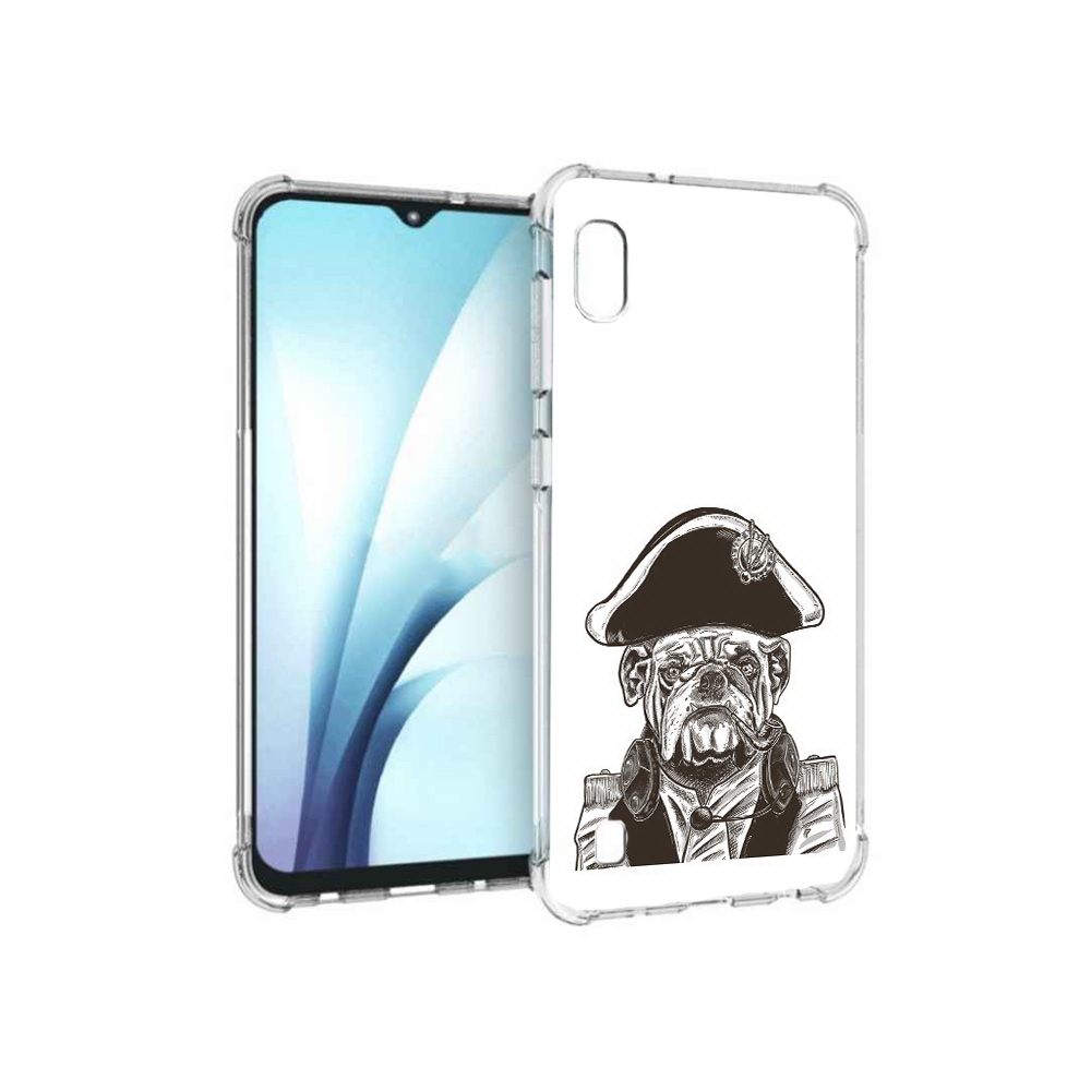 

Чехол MyPads Tocco для Samsung Galaxy A10 мопс генерал (PT147645.531.483), Прозрачный, Tocco