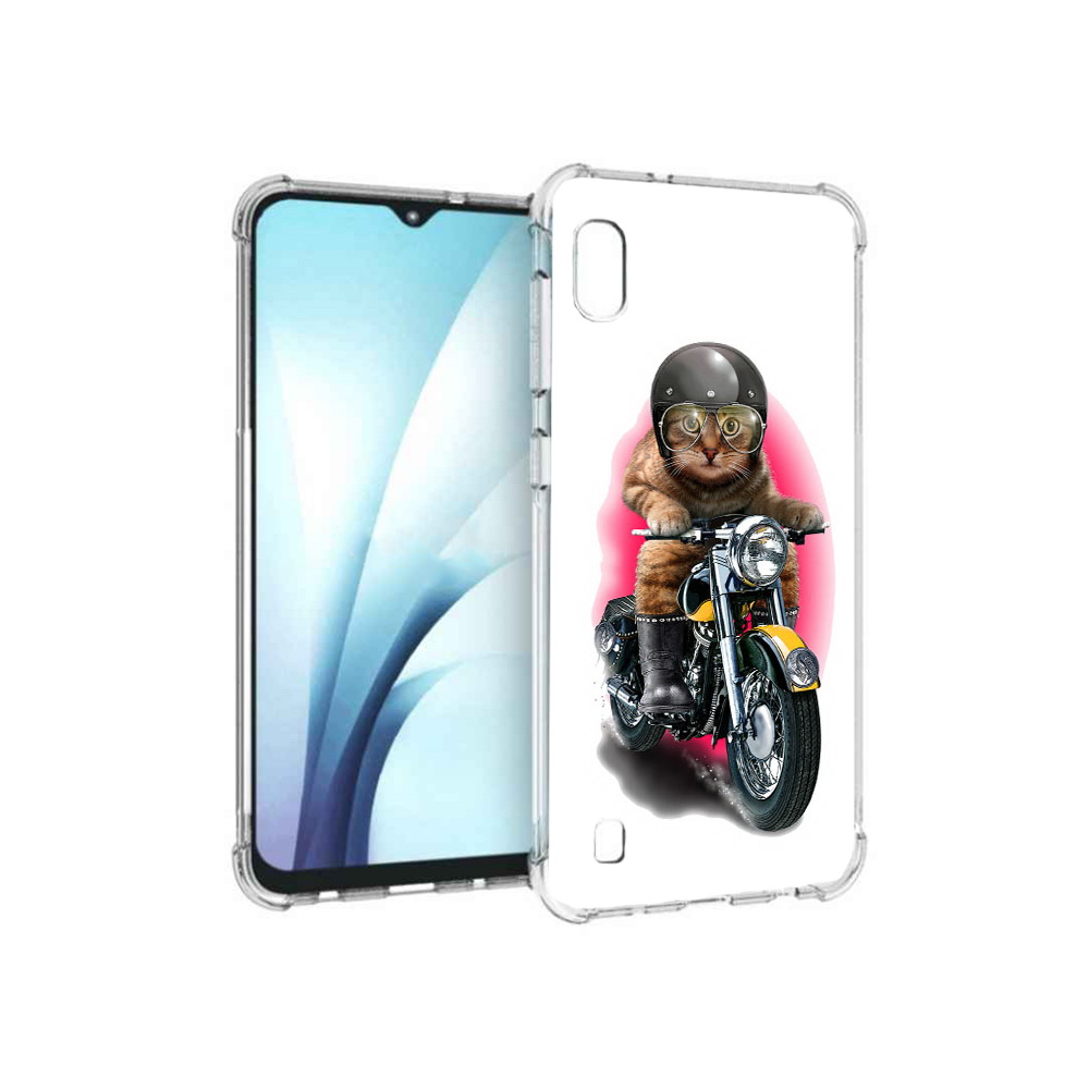 

Чехол MyPads Tocco для Samsung Galaxy A10 мото-кот (PT147645.531.485), Прозрачный, Tocco