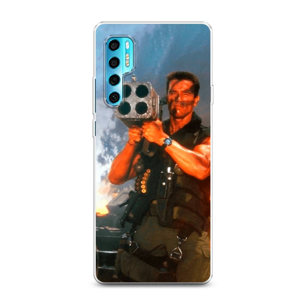 

Чехол на TCL 20 Pro 5G "Арнольд Шварцнеггер с базукой", Голубой;коричневый, 290850-6