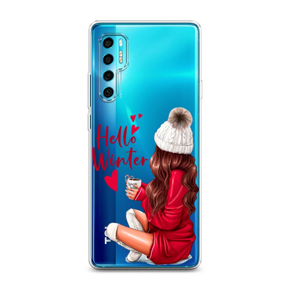 

Чехол на TCL 20 Pro 5G "Hello winter", Красный;белый;коричневый, 290850-5