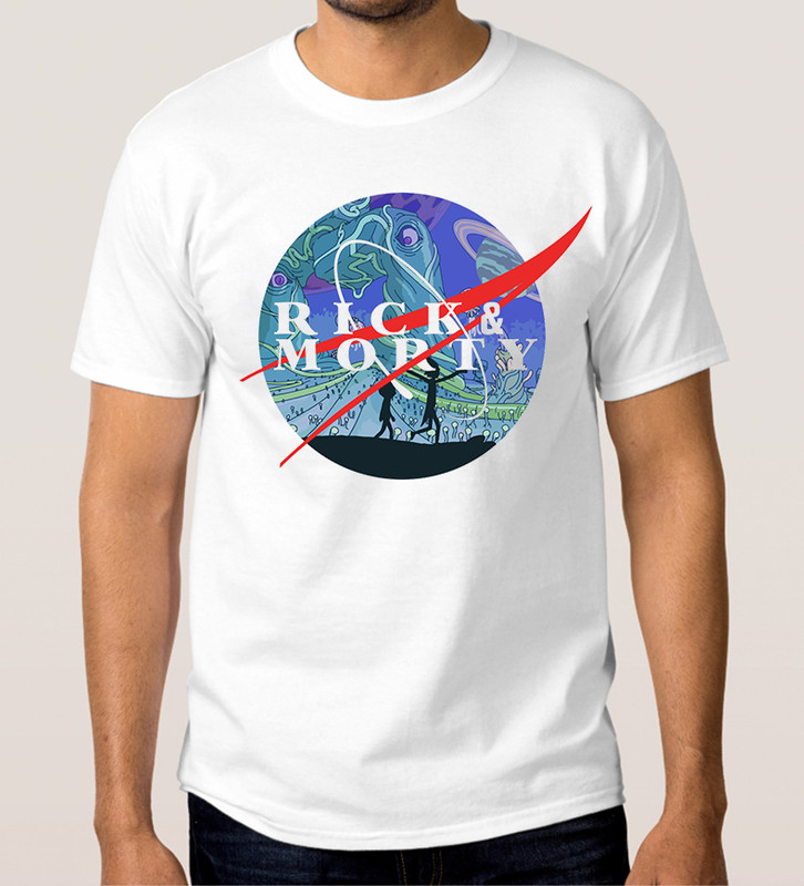 

Футболка мужская DreamShirts Studio Рик и Морти - NASA белая XL, Белый, Рик и Морти - NASA