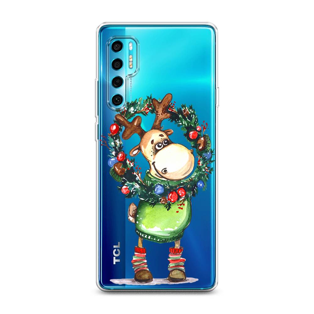 

Чехол на TCL 20 Pro 5G "Олень с новогодним венком", 290850-4