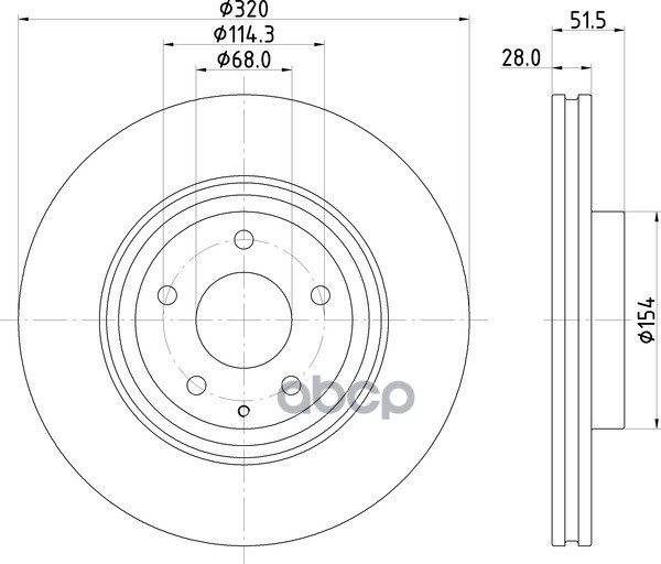 Тормозной диск NISSHINBO передний ND5044K