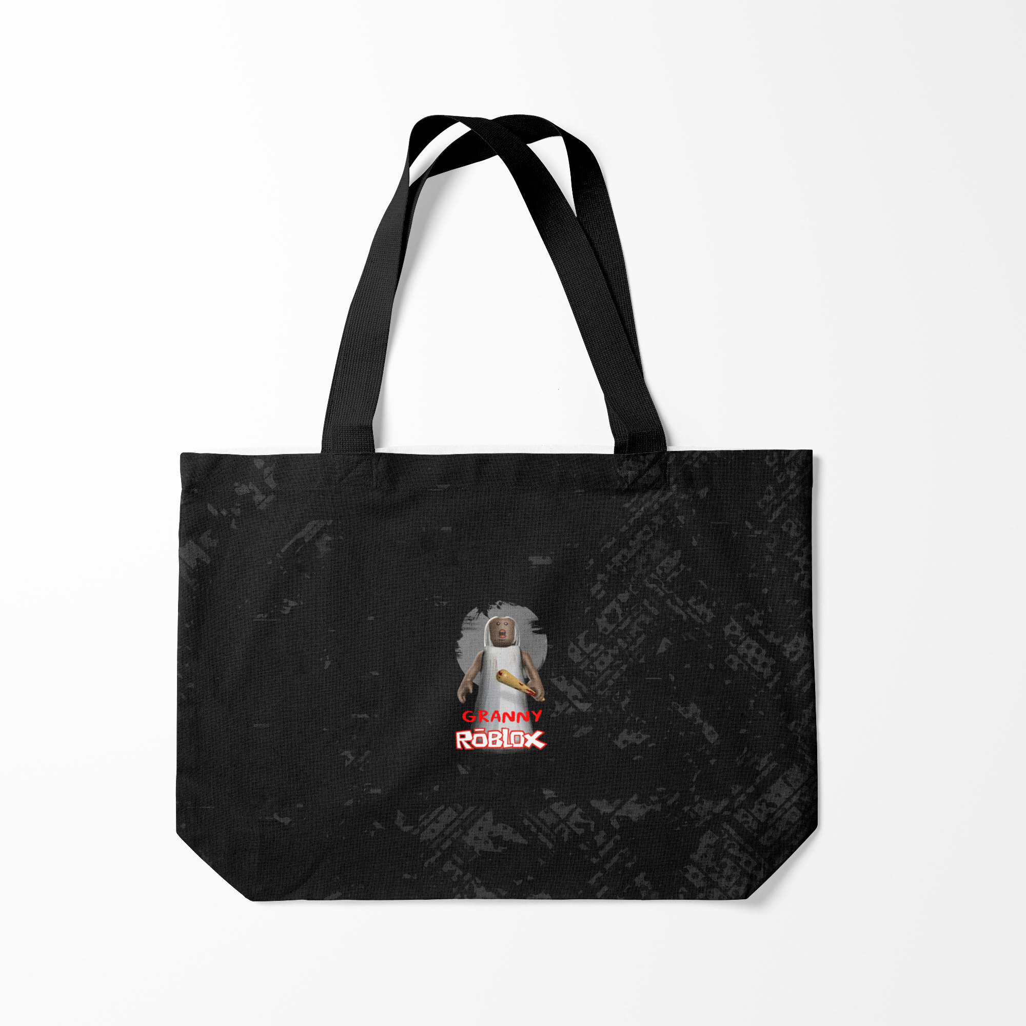 

Сумка шoппер унисекс Burnettie Roblox Granny, черный, Roblox Granny