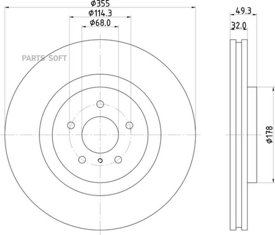 Тормозной диск NISSHINBO передний ND2055K