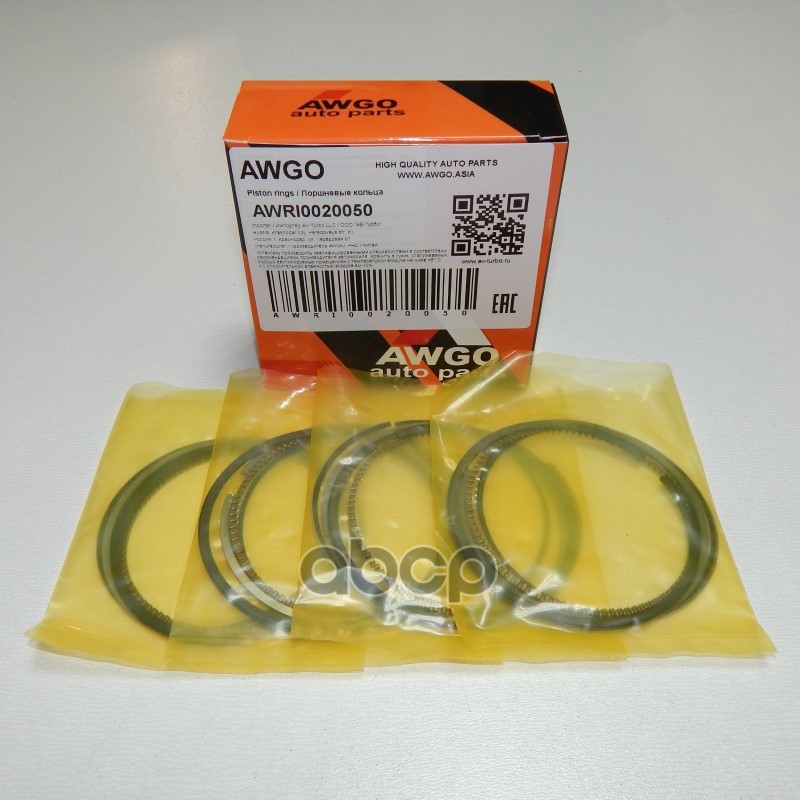 

кольца Комплект Hyundai / Kia 1,8/2,0 Mpi/Gdi +0,50 AWGO AWRI0020050