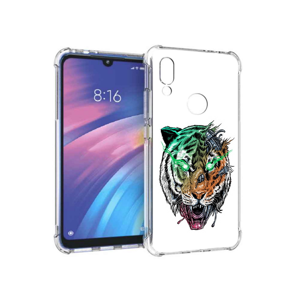 

Чехол MyPads Tocco для Xiaomi Redmi Y3 робо-тигр, Прозрачный, Tocco