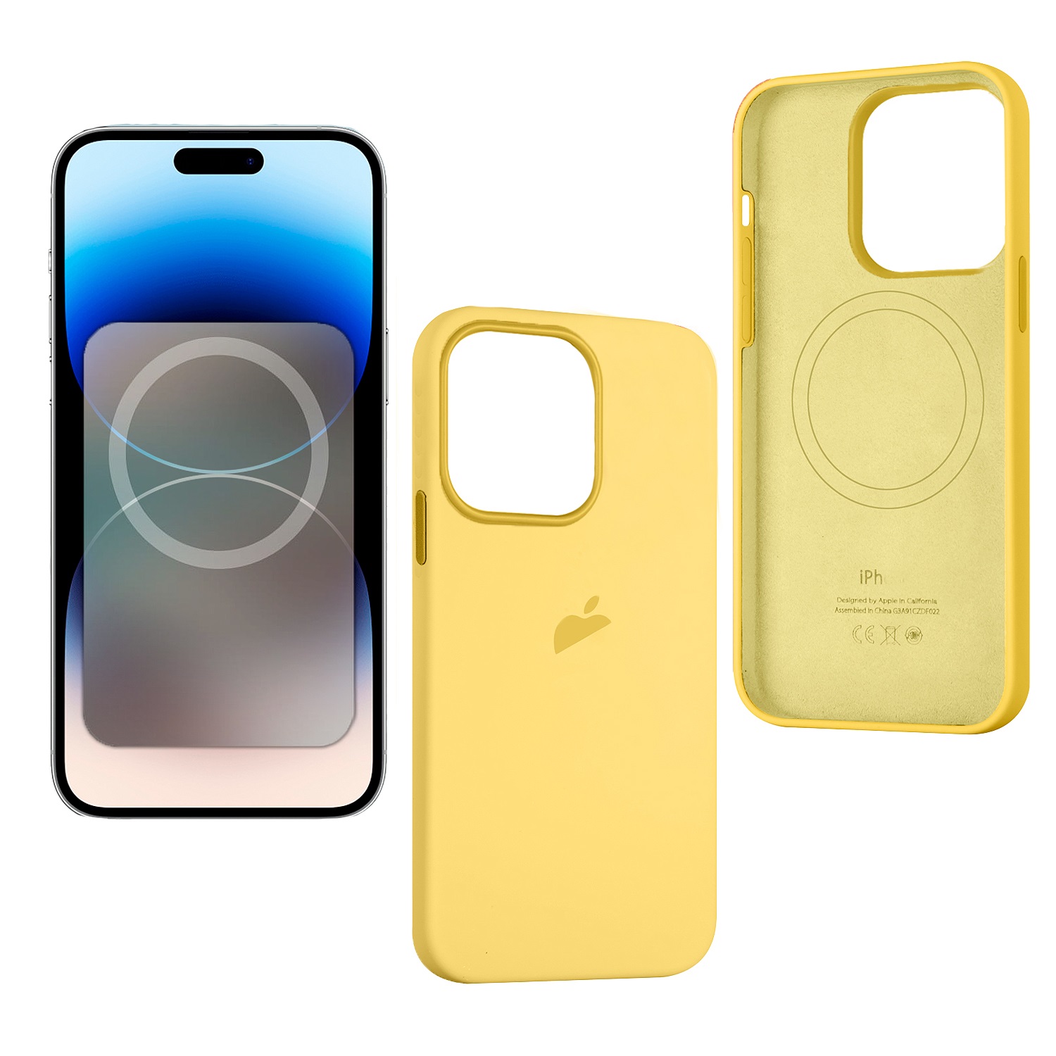 

Чехол iPhone 14 Pro Max Silicon Case Sun Glow (MagSafe + анимация NFC Clear)(IS790139), Желтый, Чехол iPhone 14 Pro Max Silicon Case Sun Glow (MagSafe + анимация NFC Clear) c LOGO (IS790139)