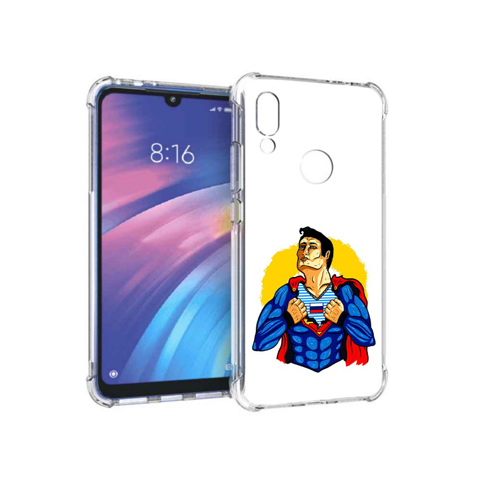 

Чехол MyPads Tocco для Xiaomi Redmi Y3 русский супермен, Прозрачный, Tocco