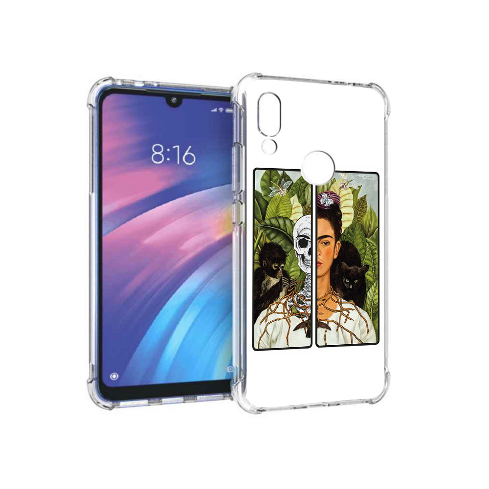 

Чехол MyPads Tocco для Xiaomi Redmi Y3 сдвоенная картинка девушка скелет, Прозрачный, Tocco