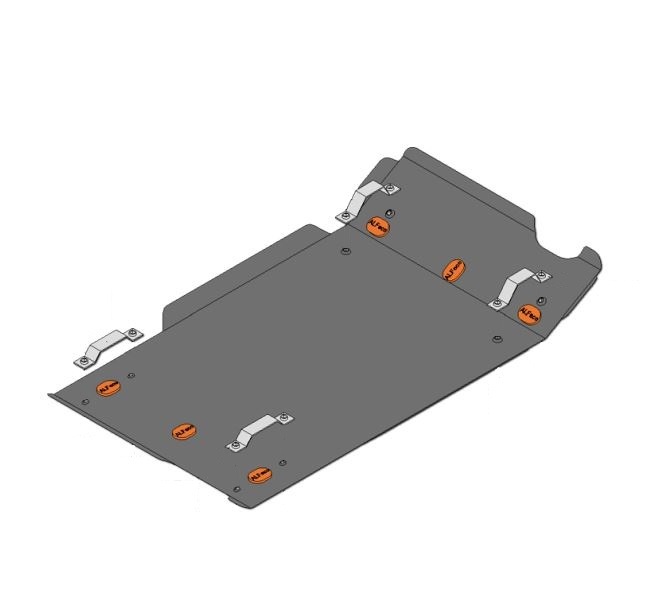 Защита ALFeco кпп и рк для Land Rover Discovery 2 2002-2004, V-2,5 (сталь 2 мм) арт.ALF380