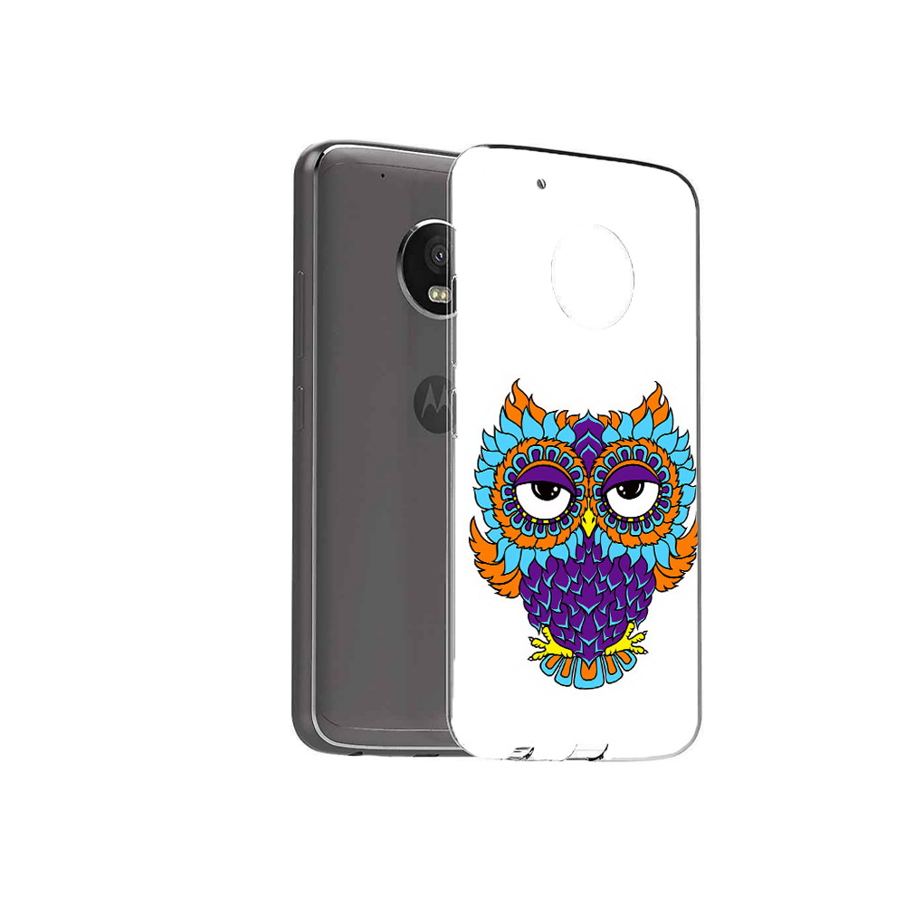 

Чехол MyPads Tocco для Motorola Moto G5 Plus Цветная сова (PT67401.338.198), Прозрачный, Tocco