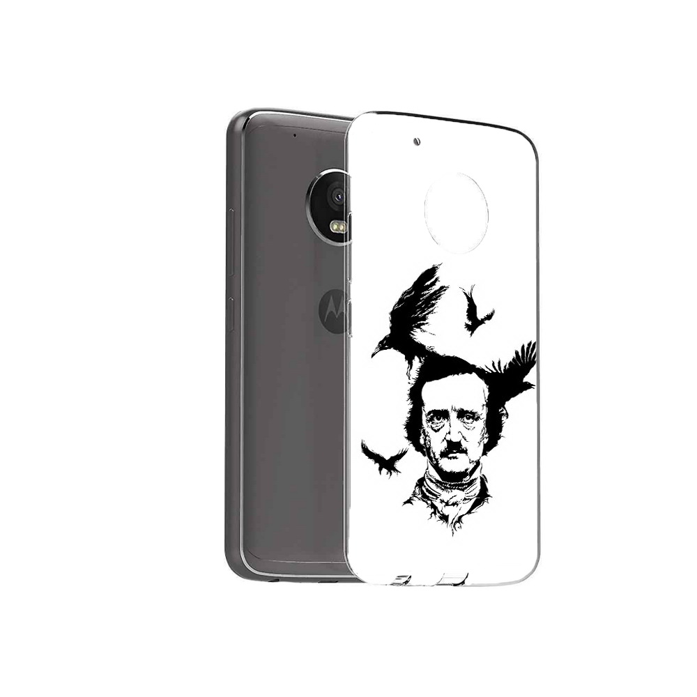 

Чехол MyPads Tocco для Motorola Moto G5 Plus Эдгар Аллан черно белый (PT67401.338.204), Прозрачный, Tocco