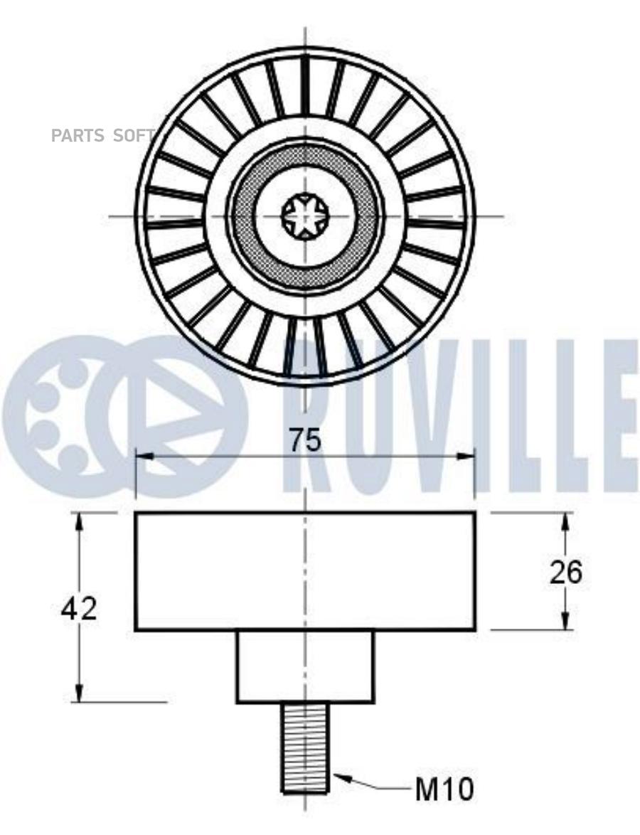 

Ролик Ремня Генератора Bmw E60 (525i,530i),E65 (730i),X3 (E83)(2.5i,3.0i) Ruville арт. 541