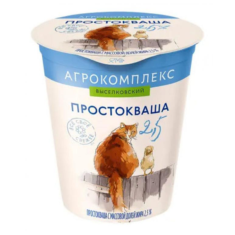 

Простокваша Агрокомплекс 2,5% 300 мл