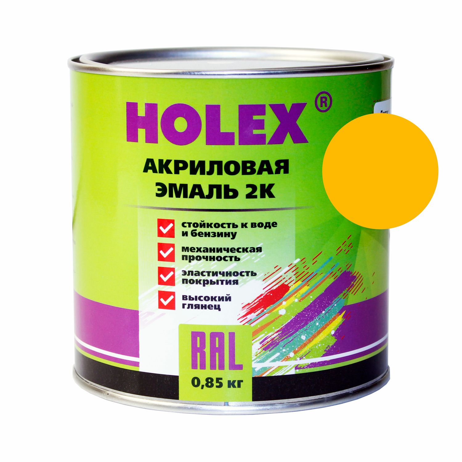 

Автоэмаль Holex 1035 Желтая 0,85 Кг Акриловая 2к Holex арт. HAS-59144