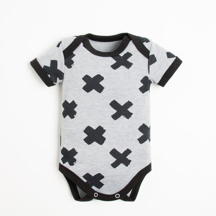 

Боди Крошка Я "Stylish boy" рост 68-74 см, Серый;черный, 5459332