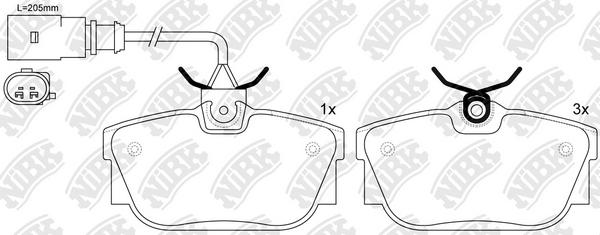 

Комплект тормозных колодок NIBK PN0035W
