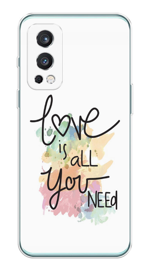 

Чехол на OnePlus Nord 2 5G "Love is all you need", Белый;черный;зеленый, 151750-1