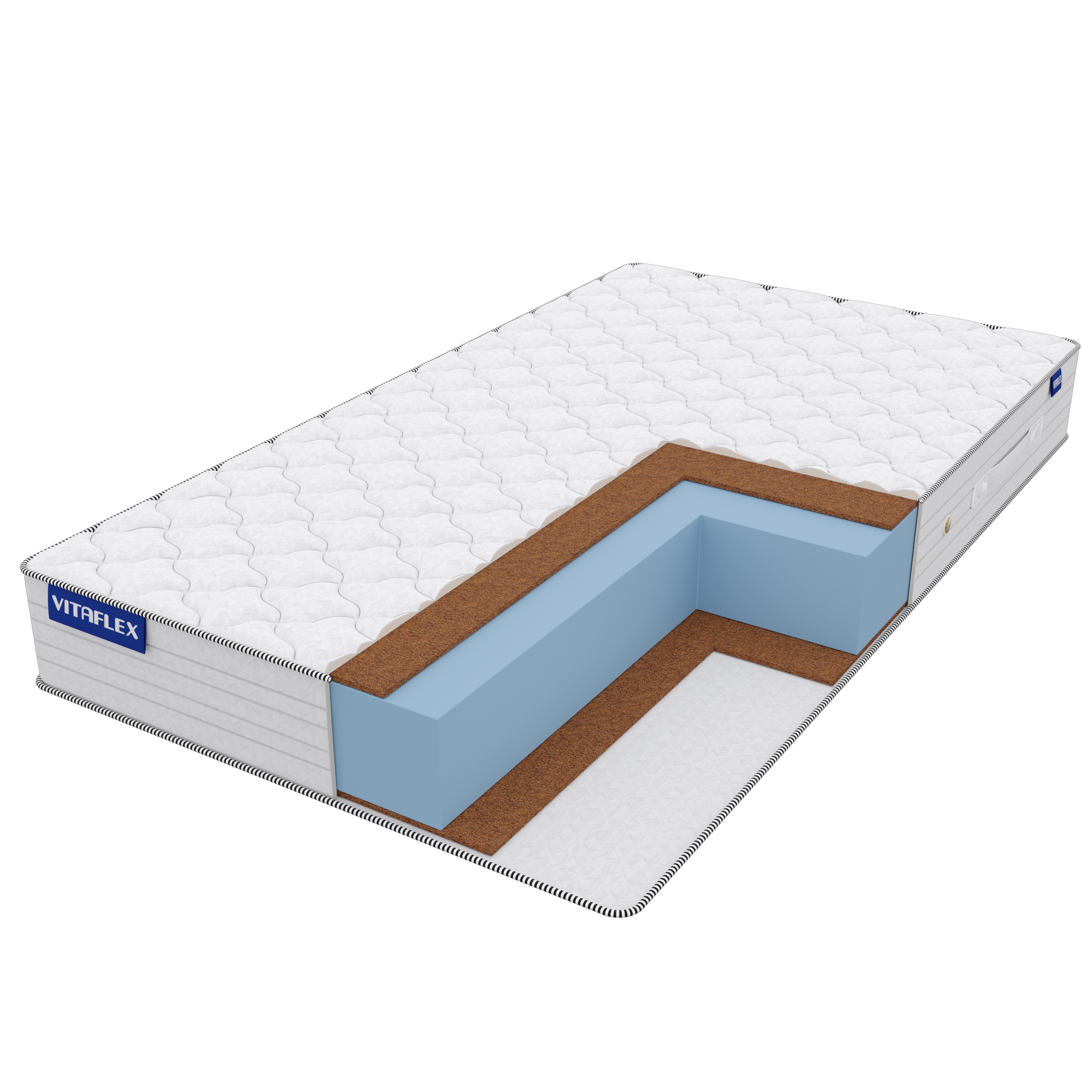 

Матрас Vitaflex Foam Eco Standart Double Hard Max Eco 165х170, Бежевый;белый;серый;серебристый, Standart Double Hard Max Eco