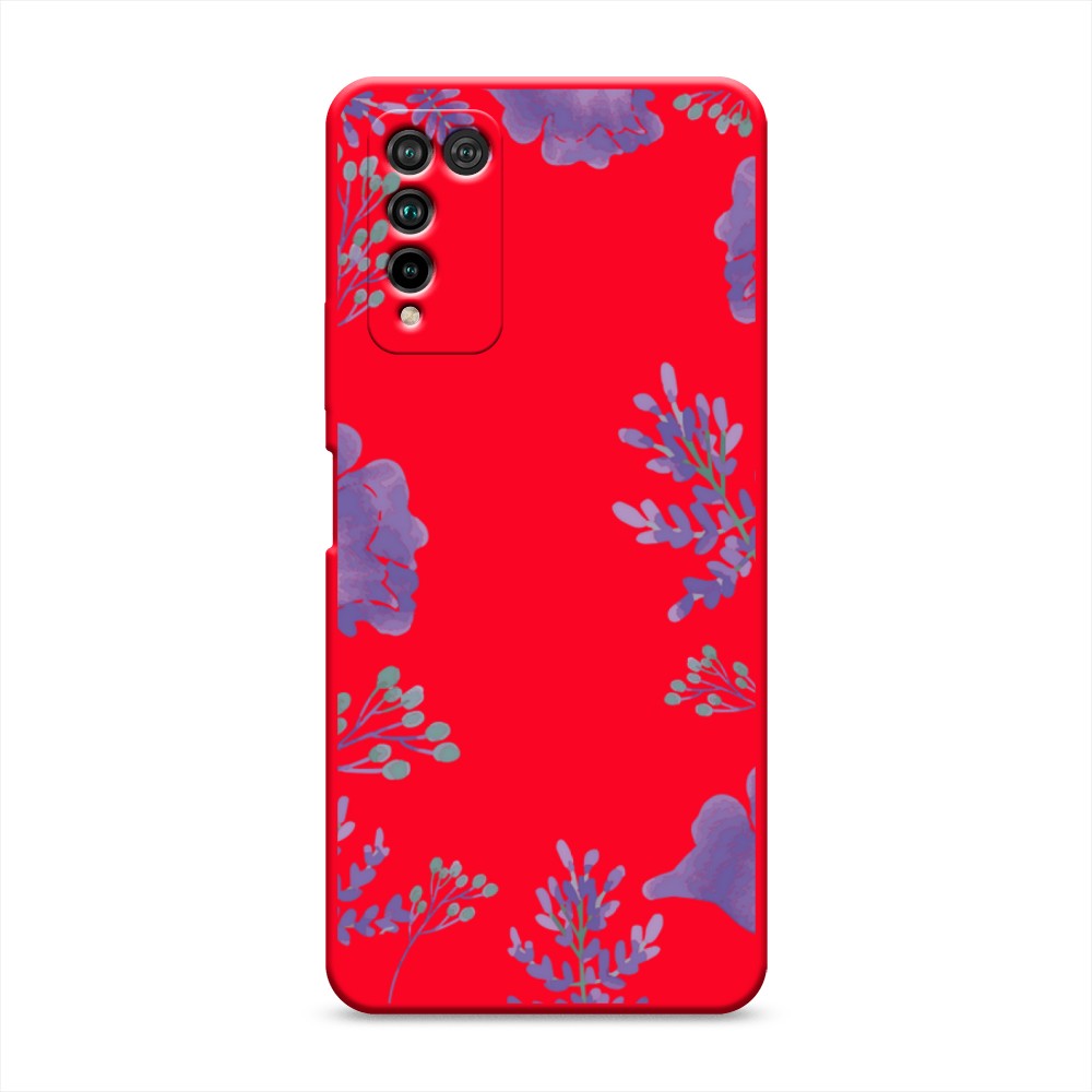 

Чехол Awog на Honor 10X Lite "Сиреневая цветочная рамка"