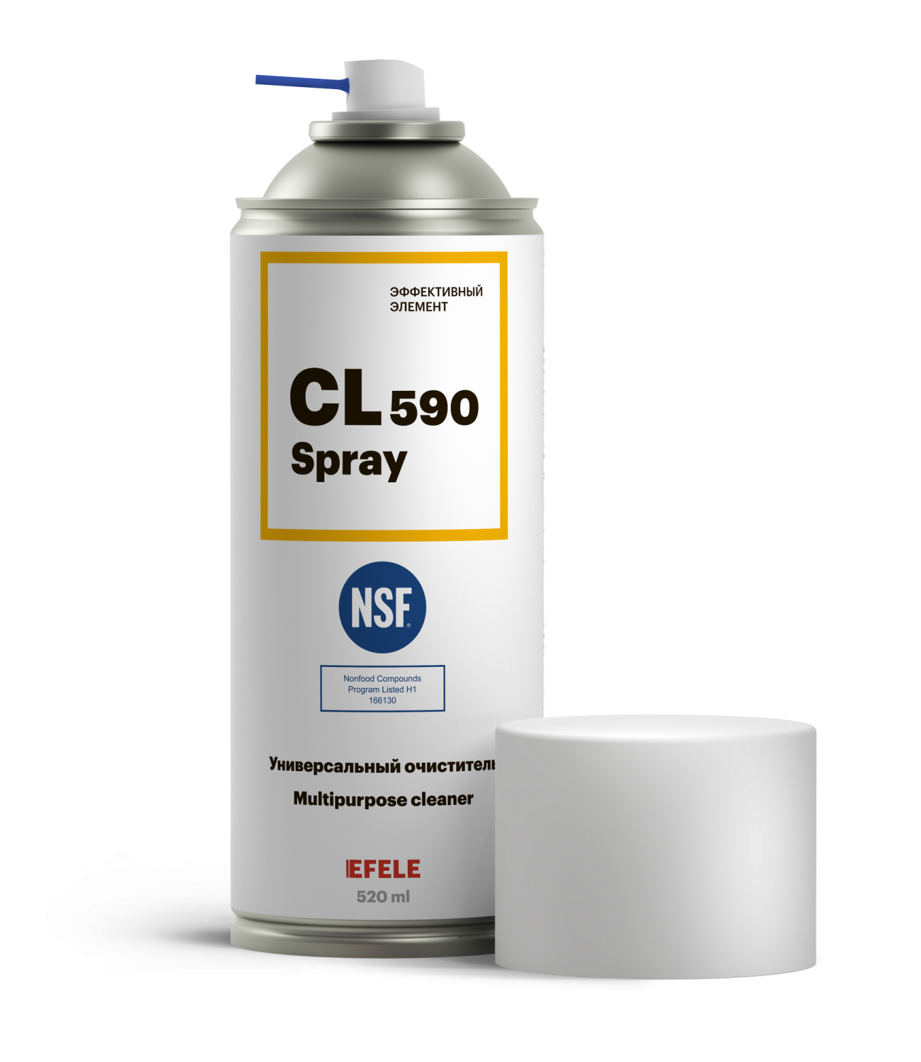 фото Универсальный очиститель efele cl-590 spray с пищевым допуском nsf h1 (520 мл)