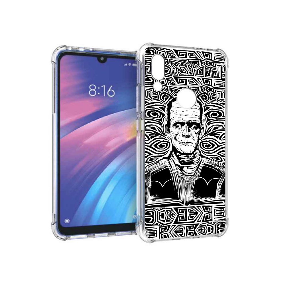 

Чехол MyPads Tocco для Xiaomi Redmi Y3 франкенштейн черно белый, Прозрачный, Tocco