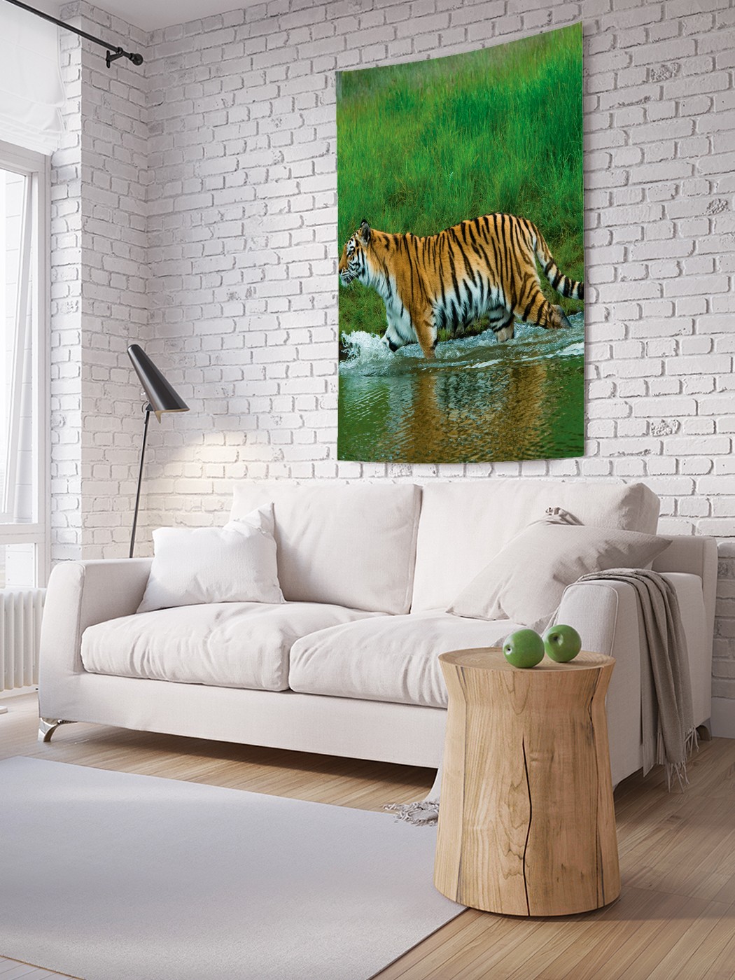 

Вертикальное фотопанно на стену JoyArty Тигр на реке 150x200 см, Тигр на реке